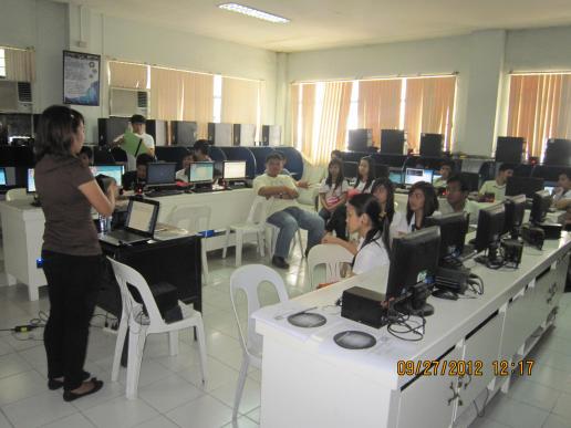CS and IT students listening during the training...