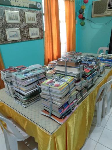 Some of the books donated to LNHS Library